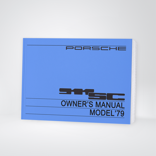 1979 Porsche 911 SC Gebruikershandleiding | Engels