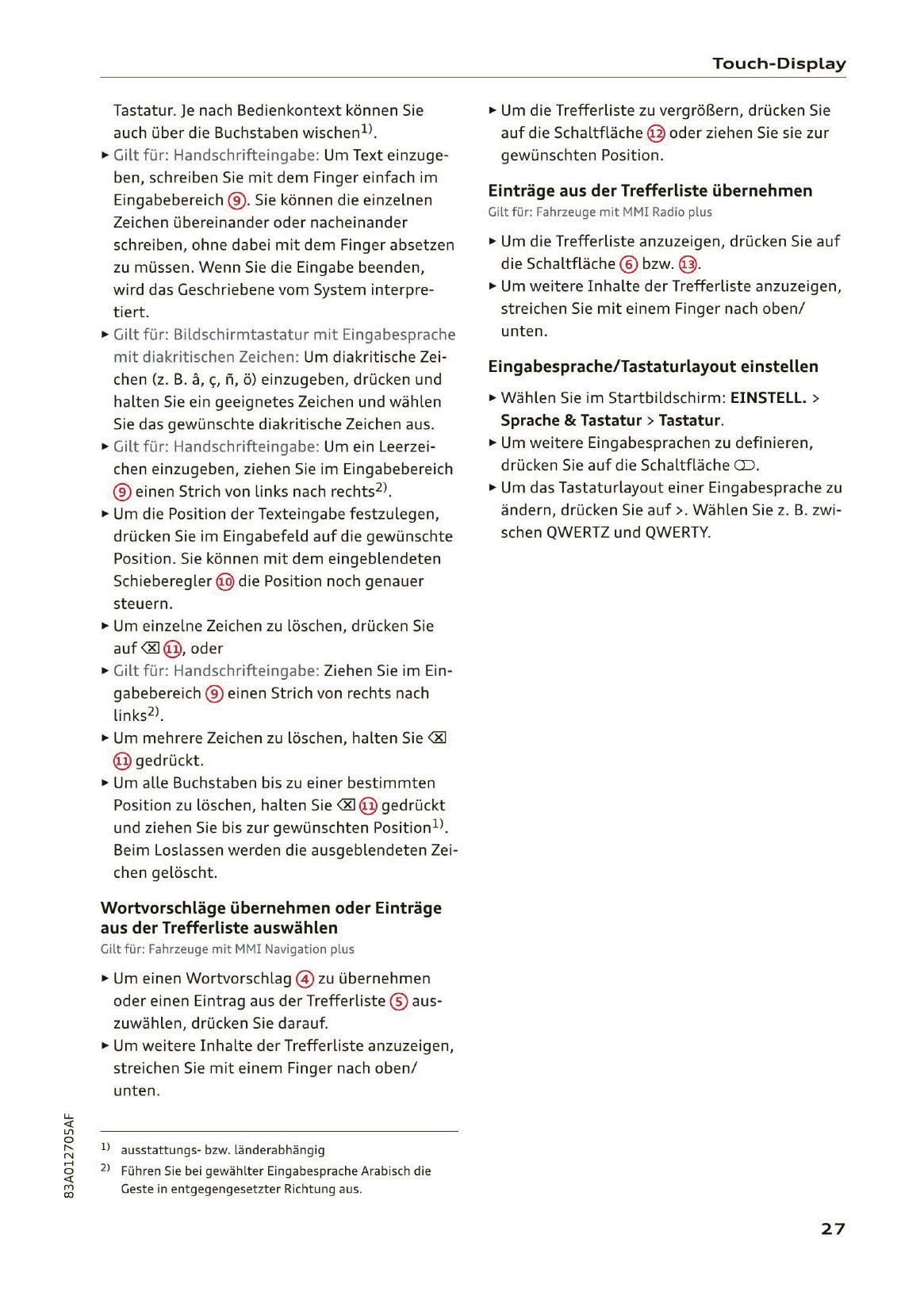 2019-2020 Audi Q3/RS Q3 Bedienungsanleitung | Deutsch