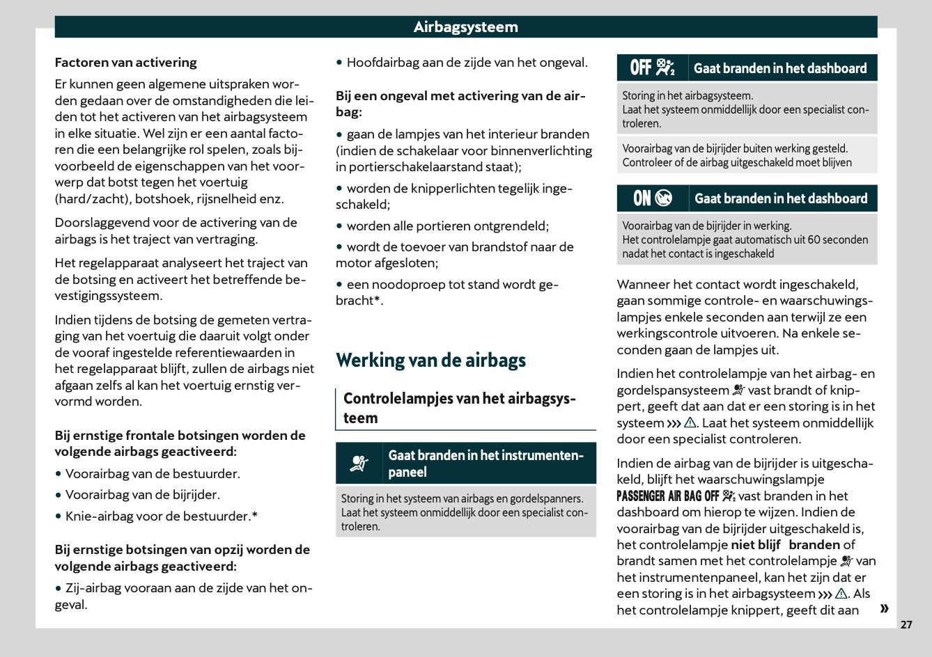 2021 Cupra Ateca Owner's Manual | Dutch