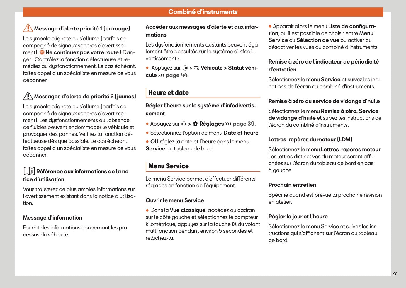 2025 Seat Leon/Leon Sportstourer Manuel du propriétaire | Français