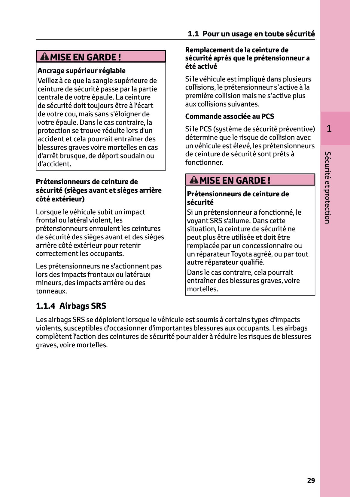 2025-2026 Toyota Mirai Owner's Manual | French