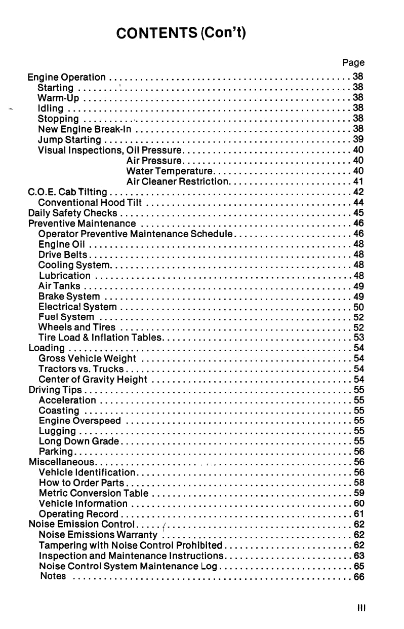 1981 - 1986 Peterbilt 359 Gebruikershandleiding | Engels