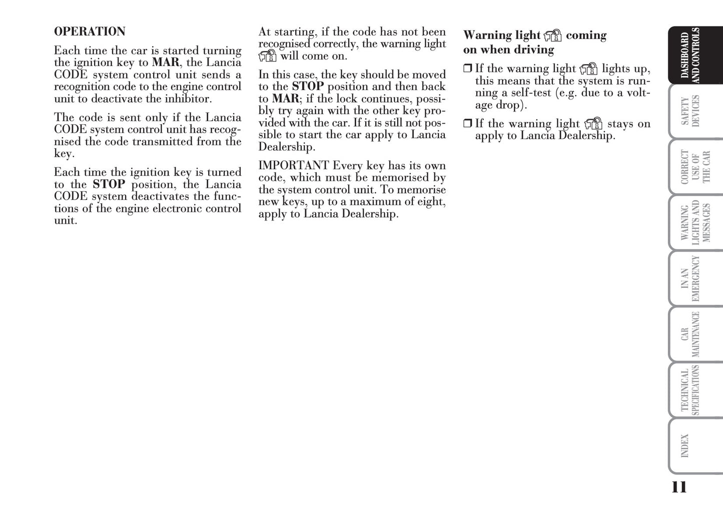 2006-2011 Lancia Ypsilon Manuel du propriétaire | Anglais