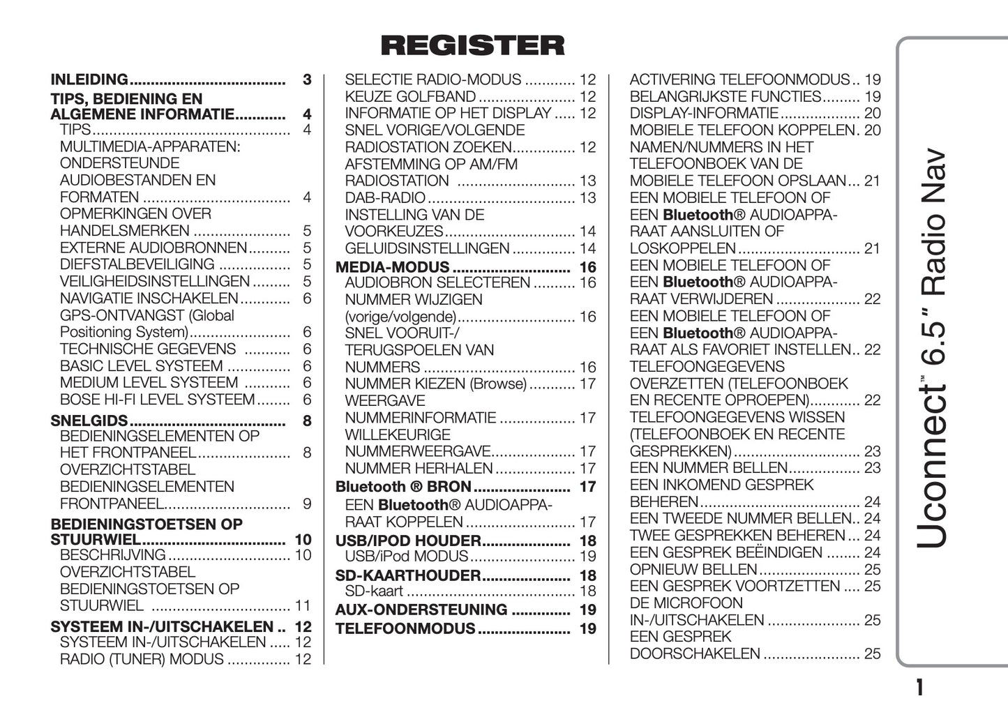 Alfa Romeo Giulietta Uconnect 6,5 Radio Nav 2014 - 2016