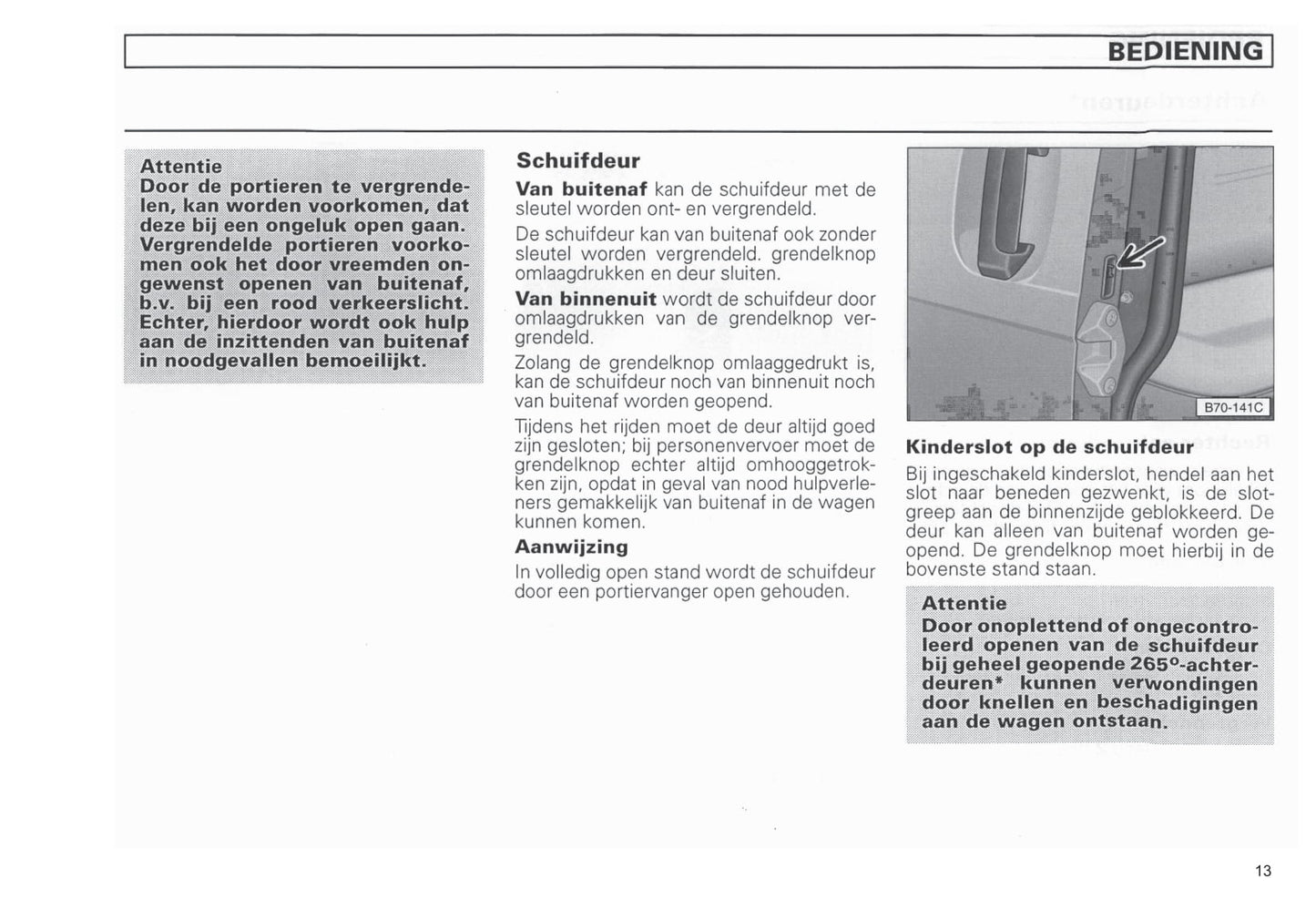 1990-2003 Volkswagen Caravelle/Multivan/Transporter Gebruikershandleiding | Nederlands