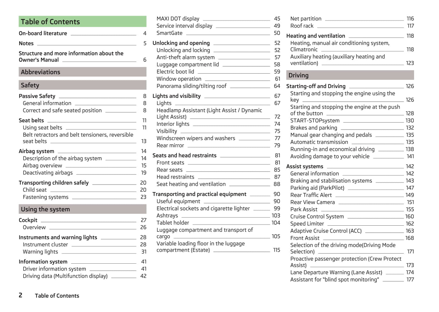 2013-2015 Skoda Superb Manuel du propriétaire | Anglais