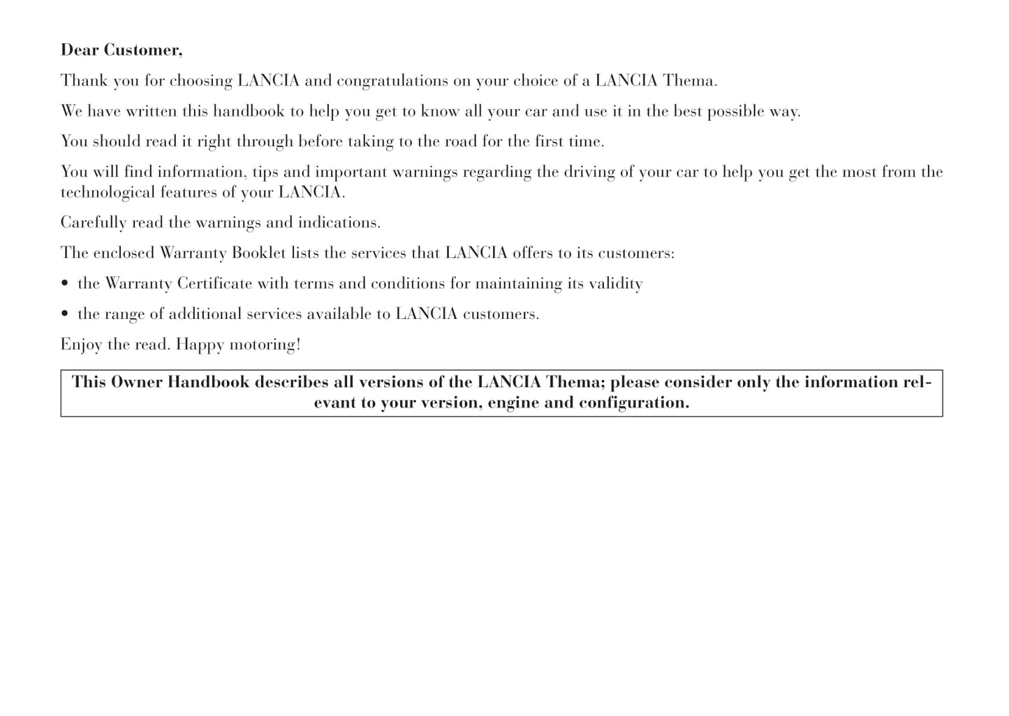 2011-2014 Lancia Thema Manuel du propriétaire | Anglais