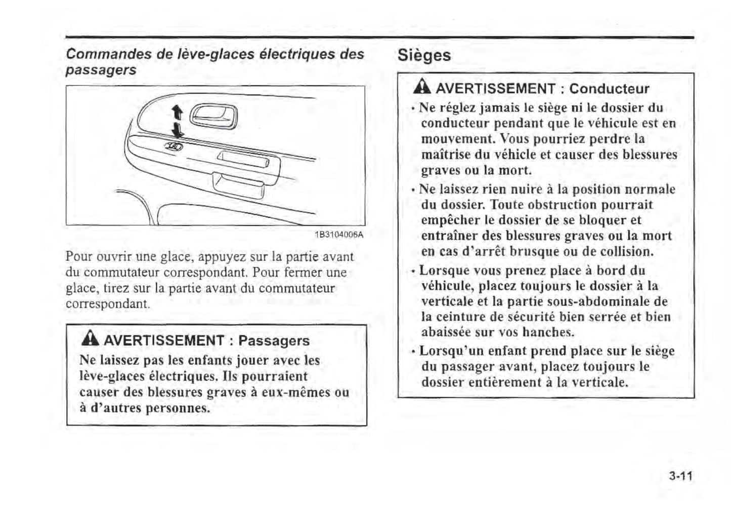 2003 Kia Rio Owner's Manual | French