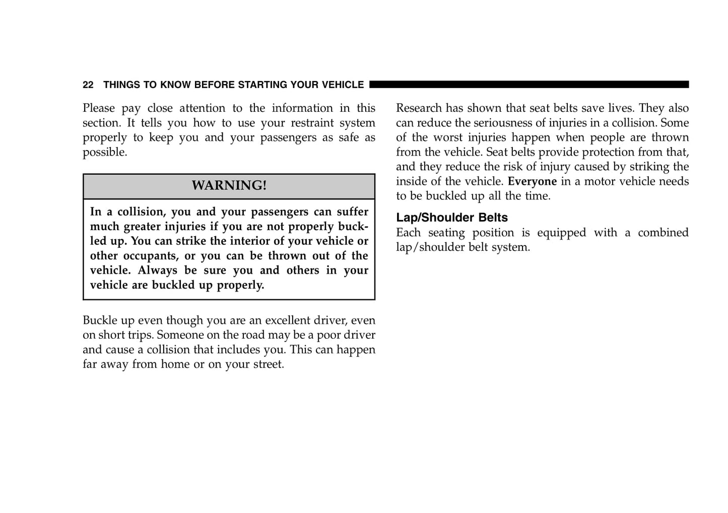 2004-2006 Chrysler Crossfire SRT6 Bedienungsanleitung | Englisch