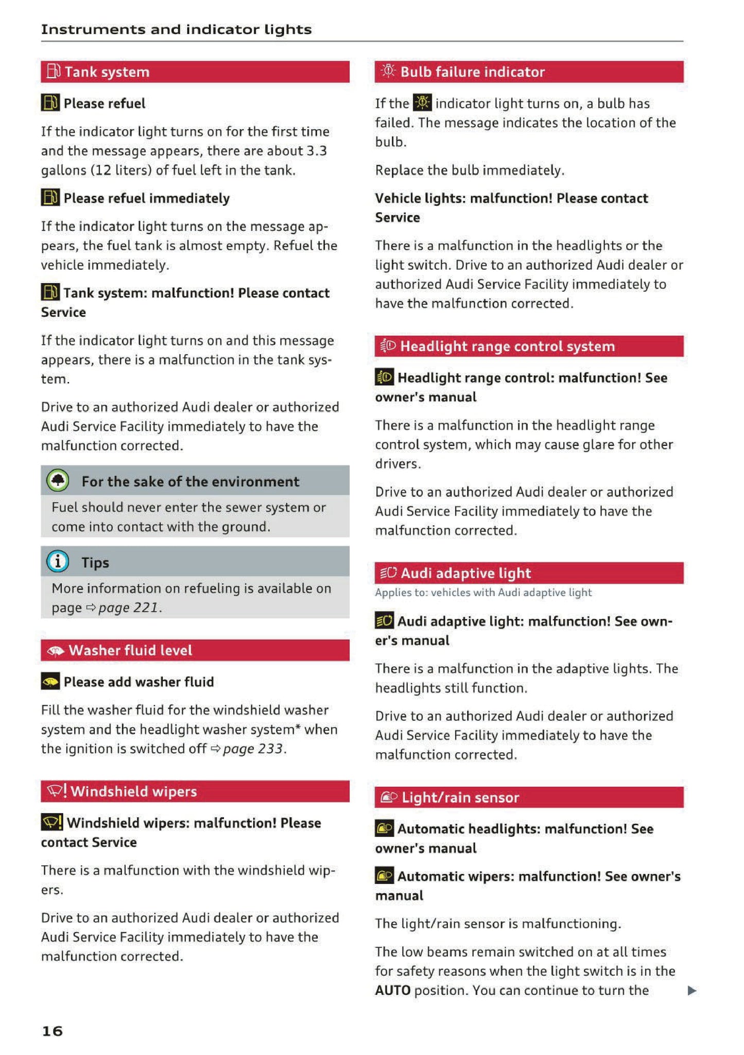 2016-2019 Audi R8/R8 Coupé Owner's Manual | English