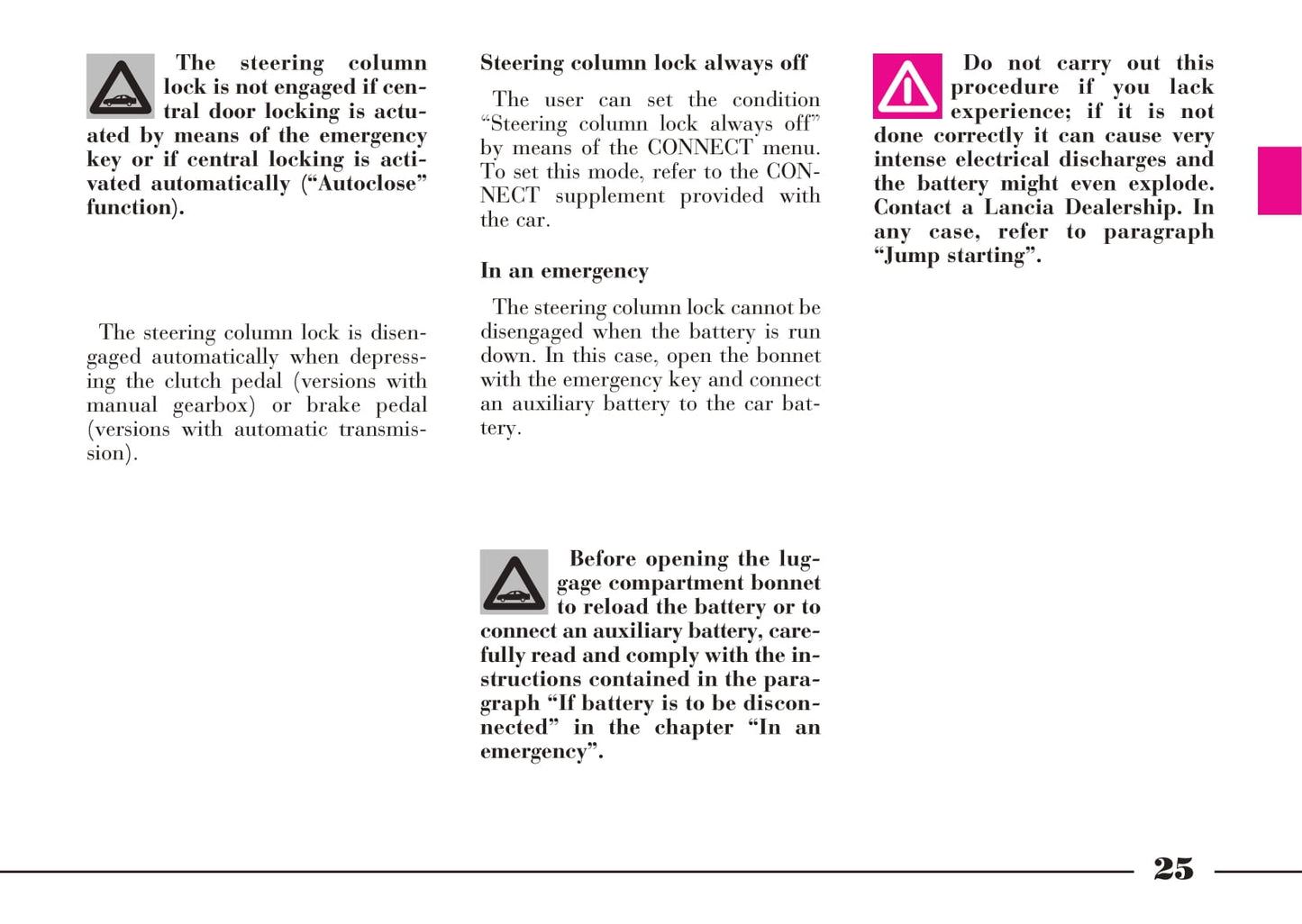 2008-2012 Lancia Thesis Manuel du propriétaire | Anglais