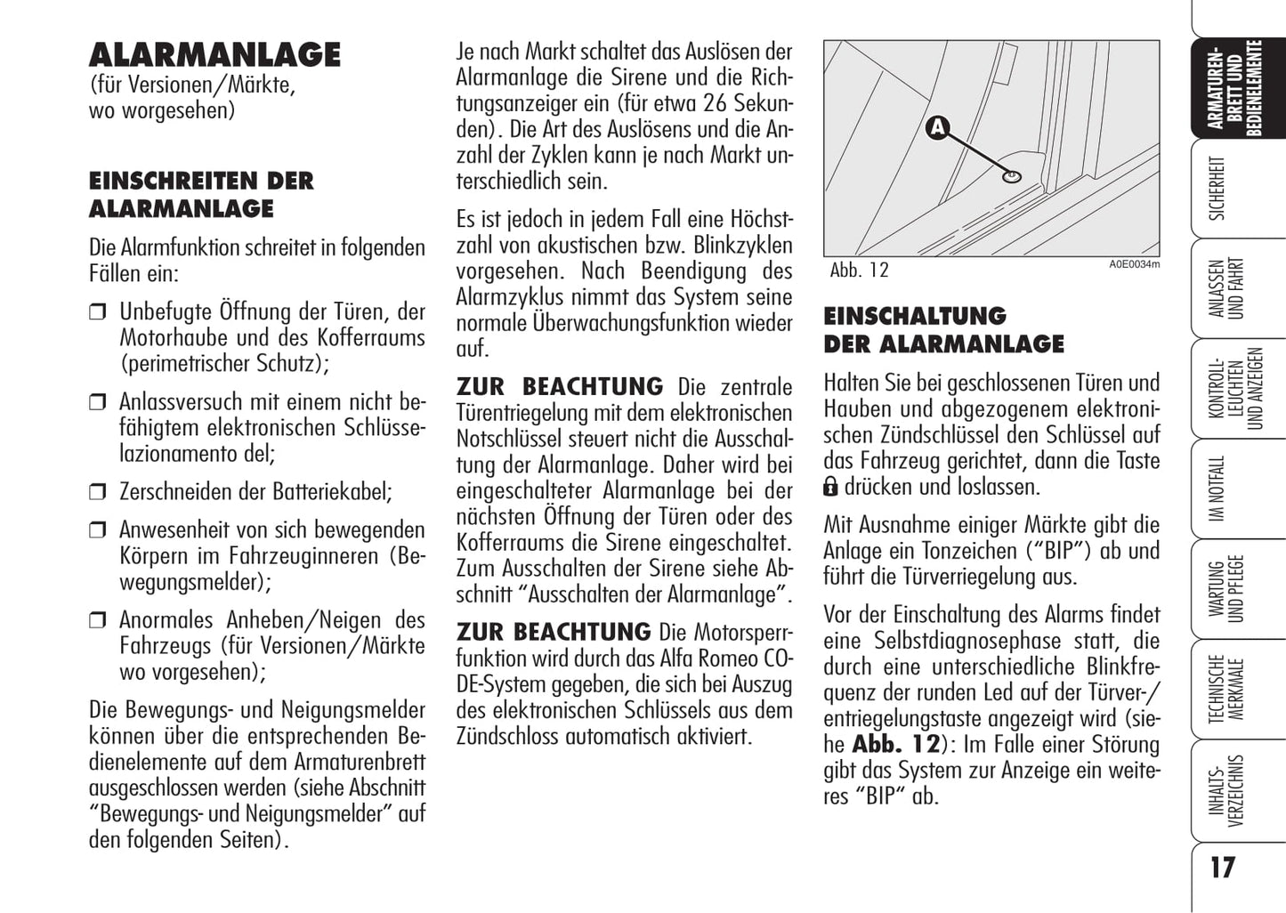 2008-2013 Alfa Romeo 159 Owner's Manual | German