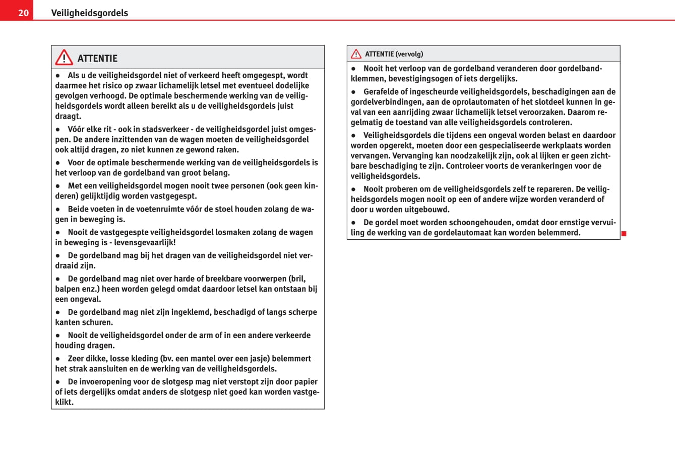 2013-2017 Seat Leon Manuel du propriétaire | Néerlandais