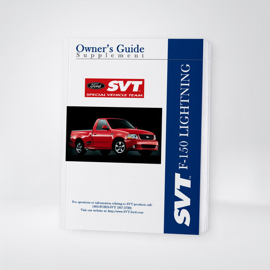 2004 Ford SVT F-150 Owner's Manual Supplement | English