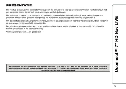 2016-2018 Abarth 500/595/695 Uconnect 7.0 Nav Manual | Dutch