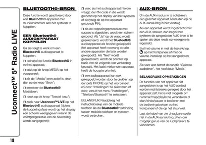 2017-2018 Abarth 500/595/695 Uconnect 5.0 Radio Handleiding | Nederlands