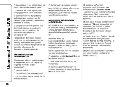 2017-2018 Abarth 500/595/695 Uconnect 5.0 Radio Handleiding | Nederlands