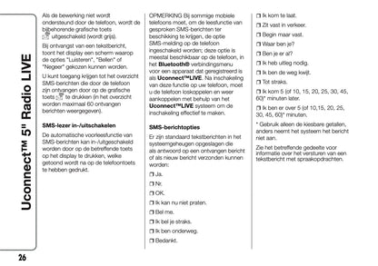 2017-2018 Abarth 500/595/695 Uconnect 5.0 Radio Handleiding | Nederlands