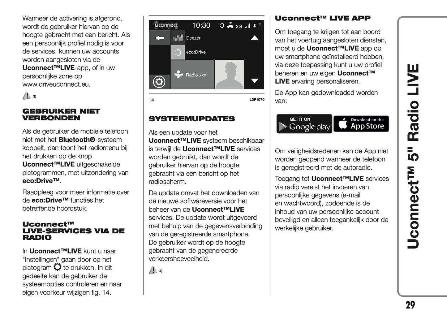 2017-2018 Abarth 500/595/695 Uconnect 5.0 Radio Handleiding | Nederlands