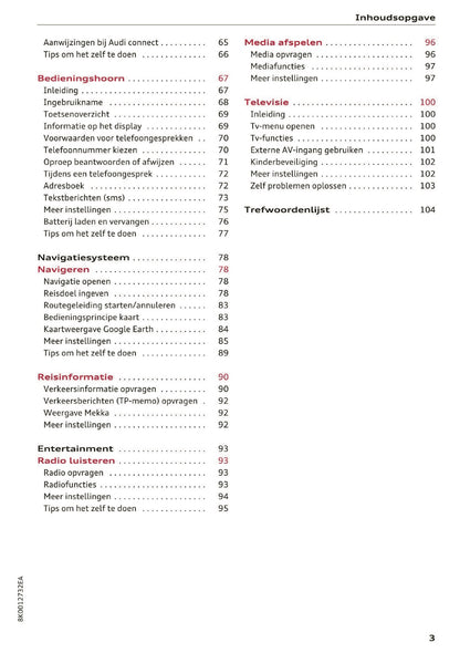 2015-2016 Audi MMI Navigation Plus Manual | Dutch