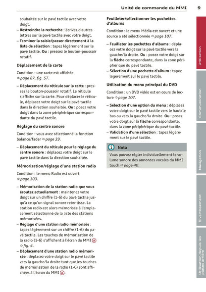 2013-2014 Audi MMI Navigation Plus Manuel d'Infotainment | Français