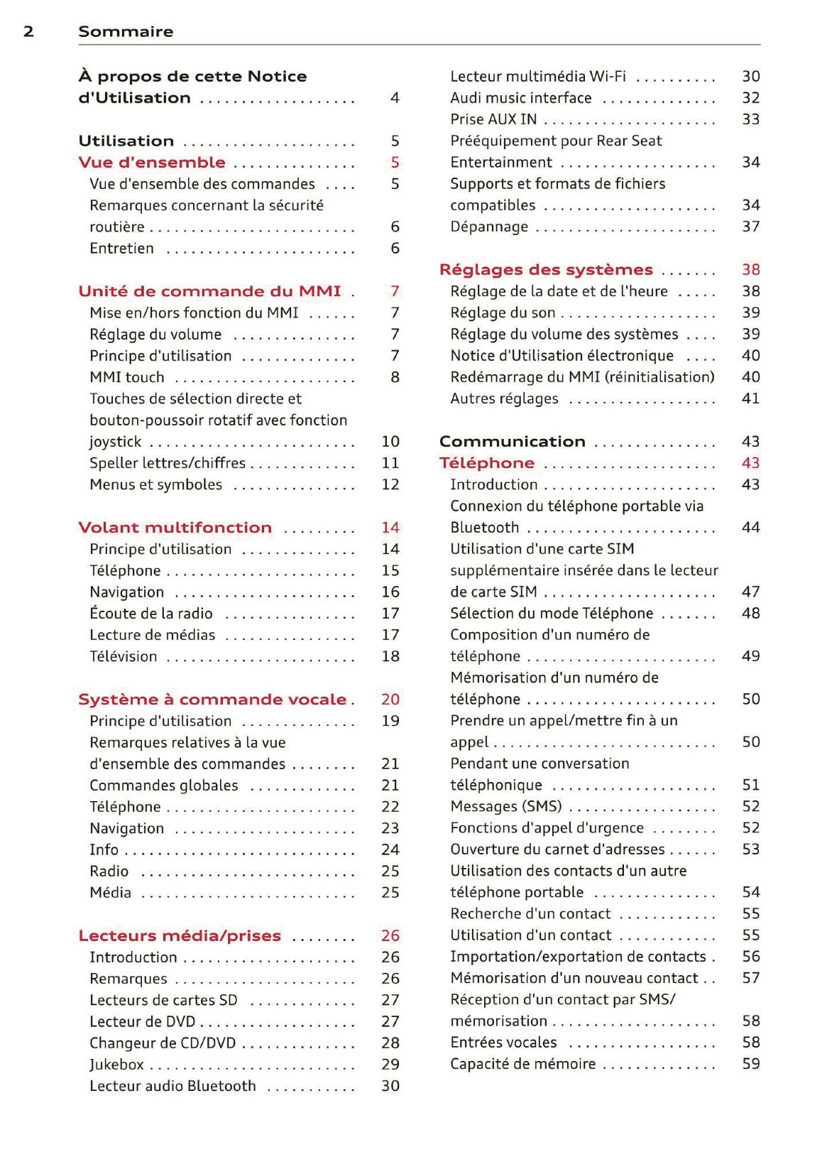 2013-2014 Audi MMI Navigation Plus Manuel d'Infotainment | Français