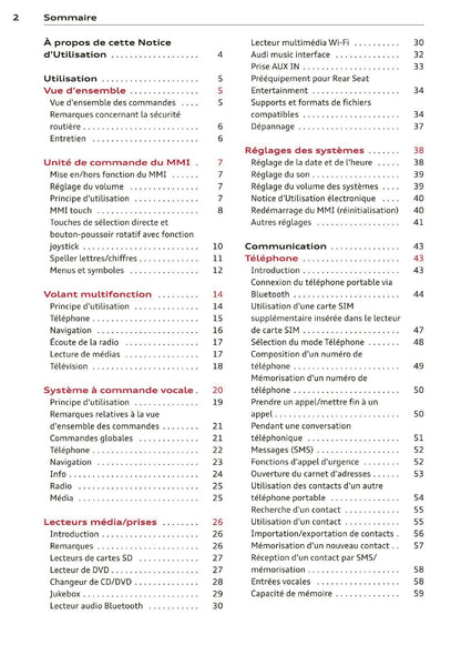2013-2014 Audi MMI Navigation Plus Manuel d'Infotainment | Français