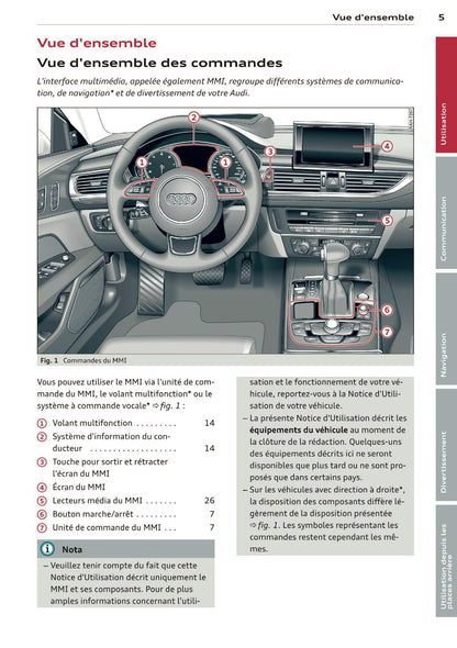 2013-2014 Audi MMI Navigation Plus Manuel d'Infotainment | Français