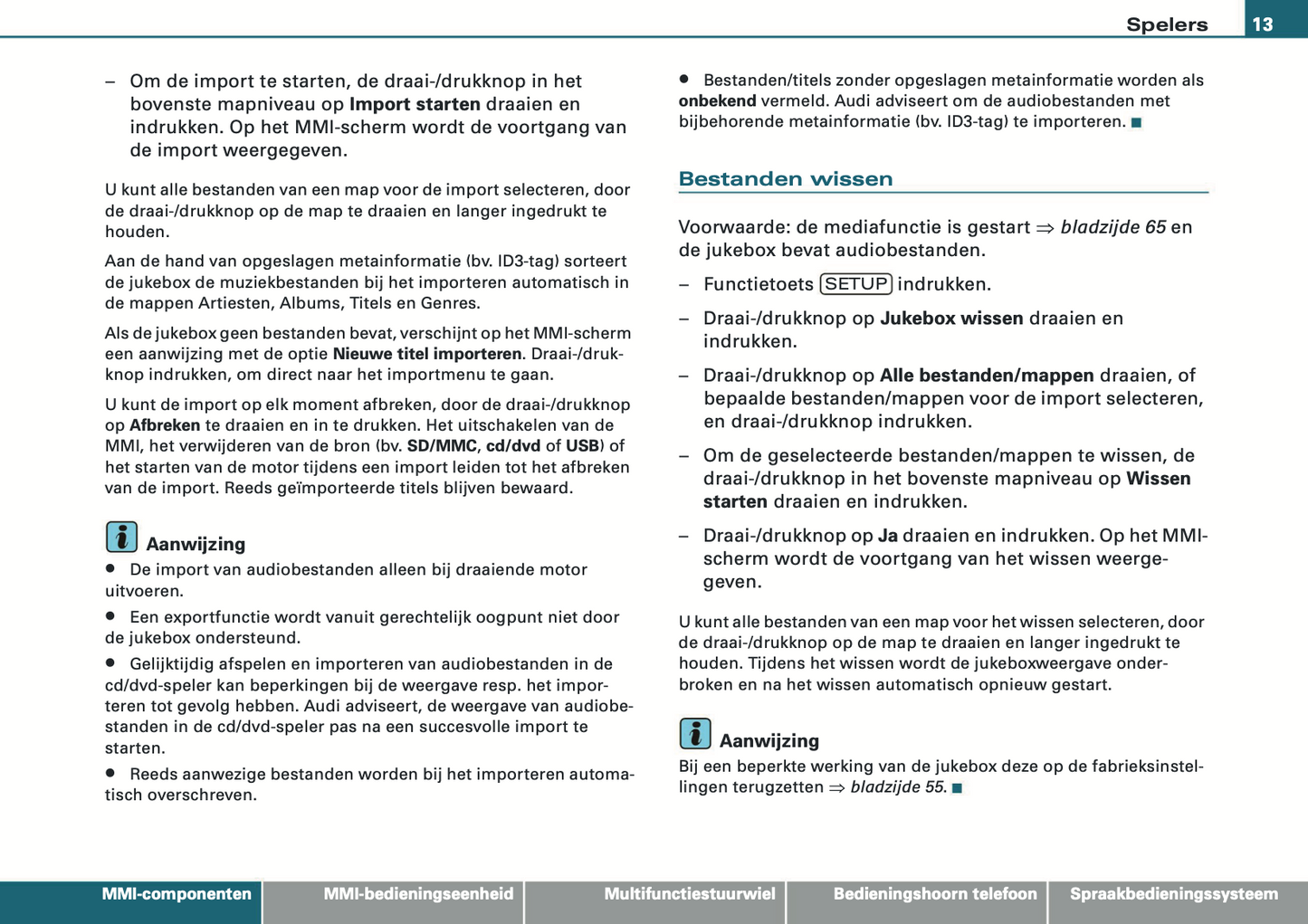 2008-2010 Audi MMI Navigatie Plus Infotainment Handleiding | Nederlands