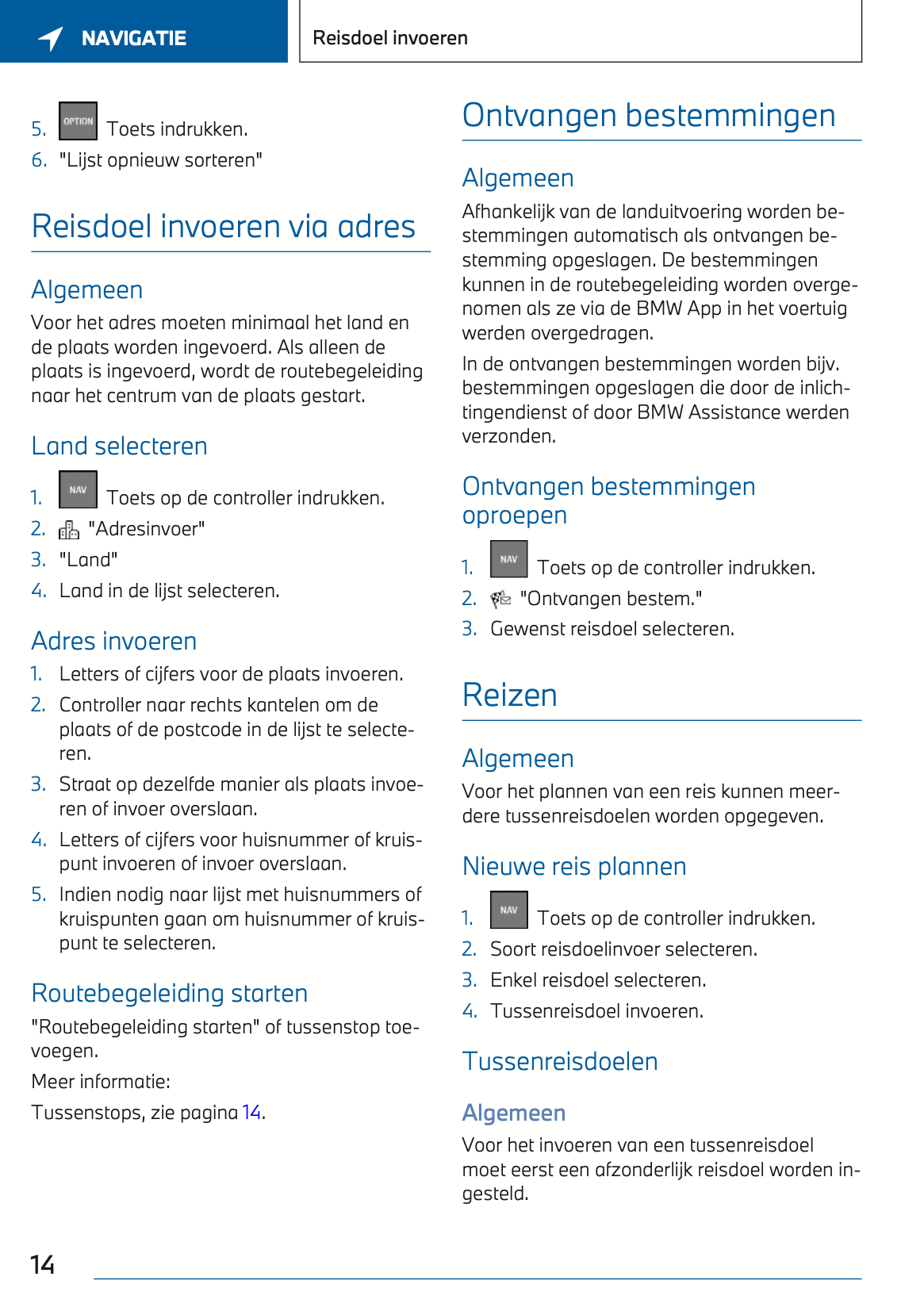 2022 BMW Navigation, Entertainment, Communication Manual | Dutch