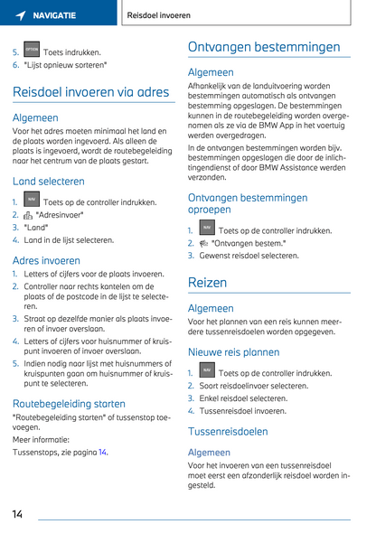 2023 BMW 1 Series Infotainment Manual | Dutch