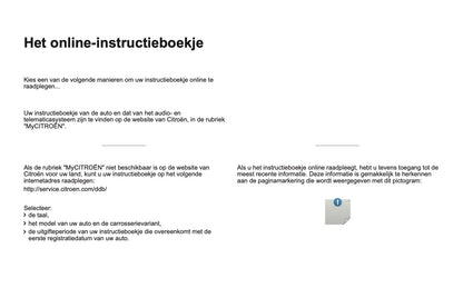 2016-2017 Citroën C3 Infotainment Manual | Dutch