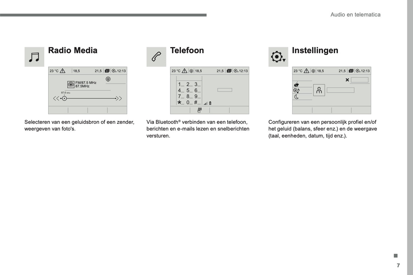 2016-2017 Citroën C3 Infotainment Manual | Dutch