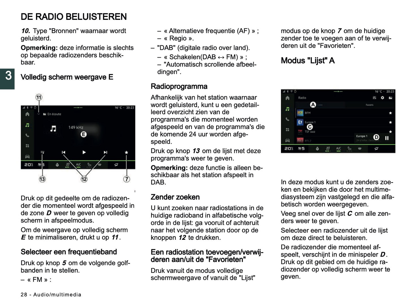 2024-2025 Dacia Media Nav Live Infotainment Manual | Dutch