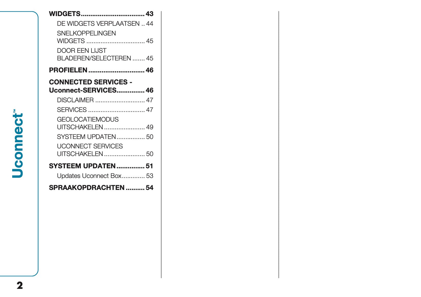 2021-2022 Fiat 500e Uconnect Infotainment Manual | Dutch