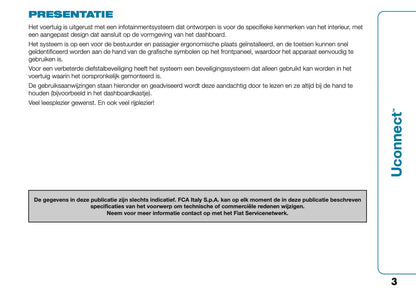 2021-2022 Fiat 500e Uconnect Infotainment Manual | Dutch