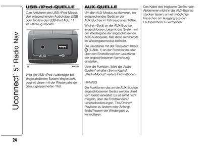 2014-2015 Fiat Ducato Uconnect 5.0 Radio Nav Manual | German