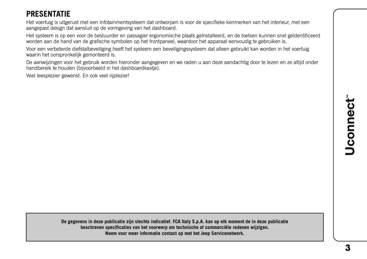 2021-2025 Jeep Compass Uconnect Nav Infotainment Manual | Dutch