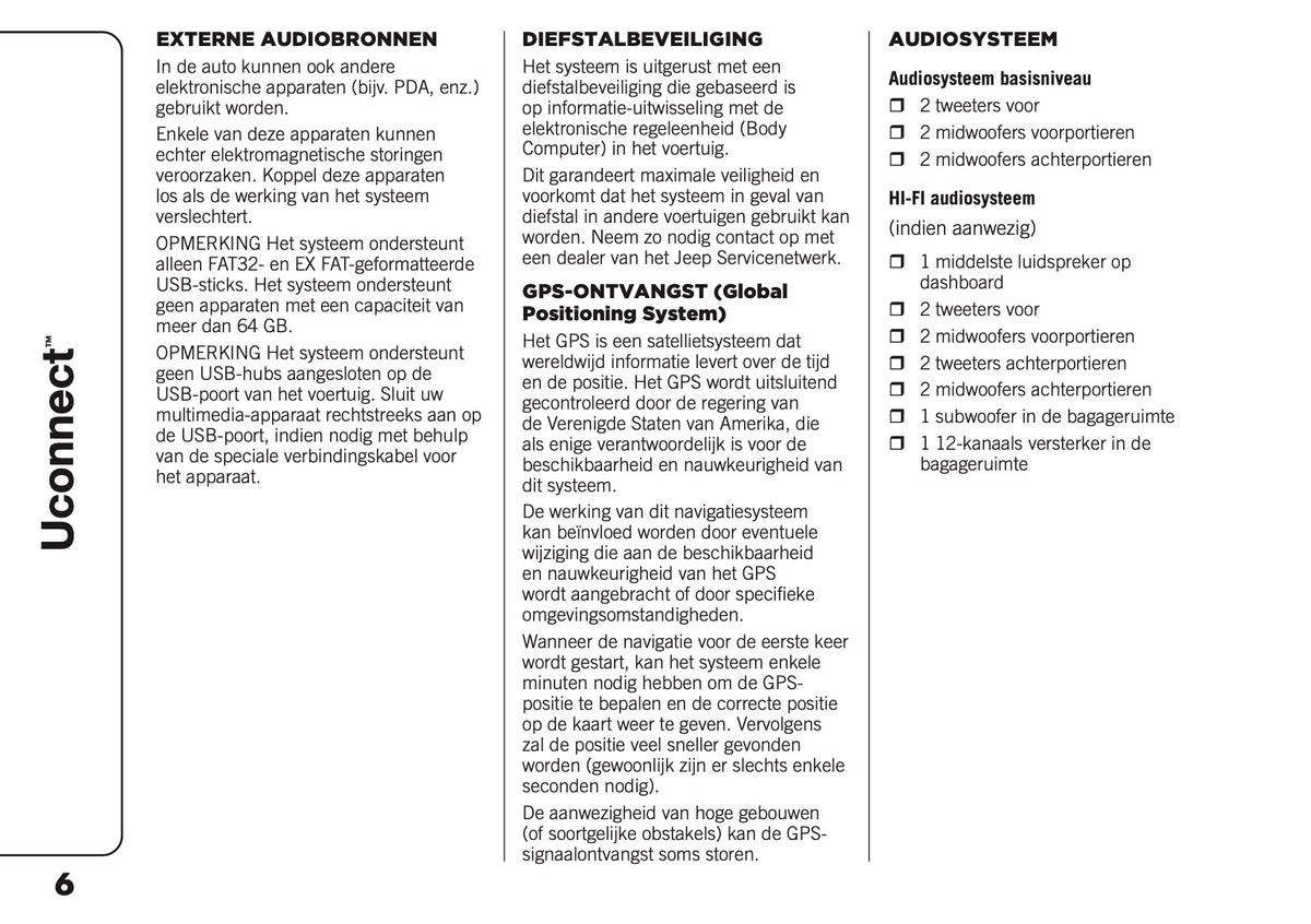 2021-2025 Jeep Compass Uconnect Nav Infotainment Manual | Dutch
