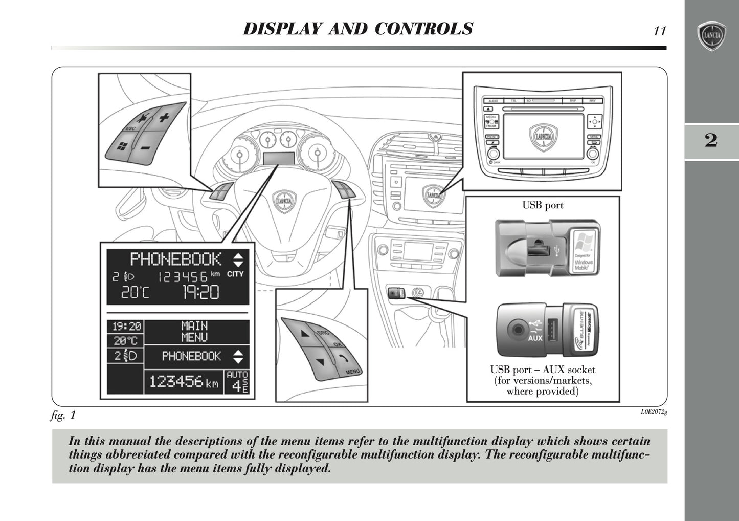 2011-2013 Lancia Delta Blue&Me Instant Nav Manual | English