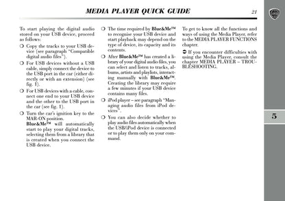 2011-2013 Lancia Delta Blue&Me Instant Nav Manual | English