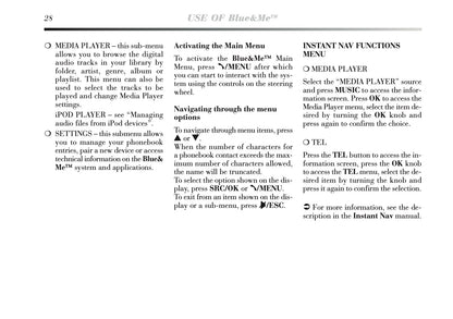 2011-2013 Lancia Delta Blue&Me Instant Nav Manual | English