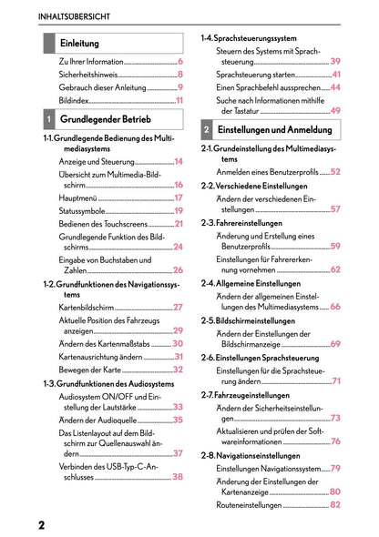 2025-2026 Lexus LBX Navigation Manual | German