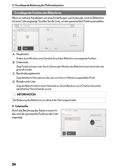 2025-2026 Lexus LBX Navigation Manual | German