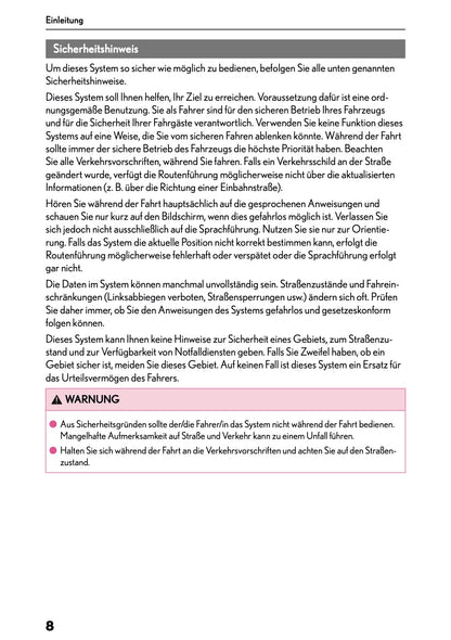 2025-2026 Lexus LBX Navigation Manual | German