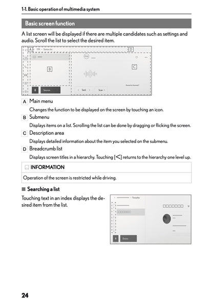 2025-2026 Lexus LBX Navigation Manual | English