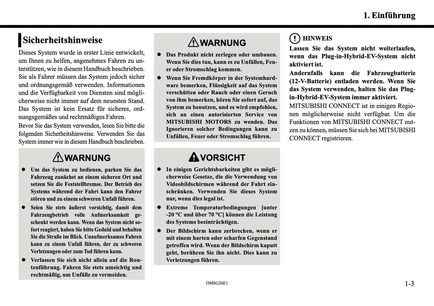 2026 Mitsubishi Outlander PHEV Smartphone Link Display Audio Manual | German