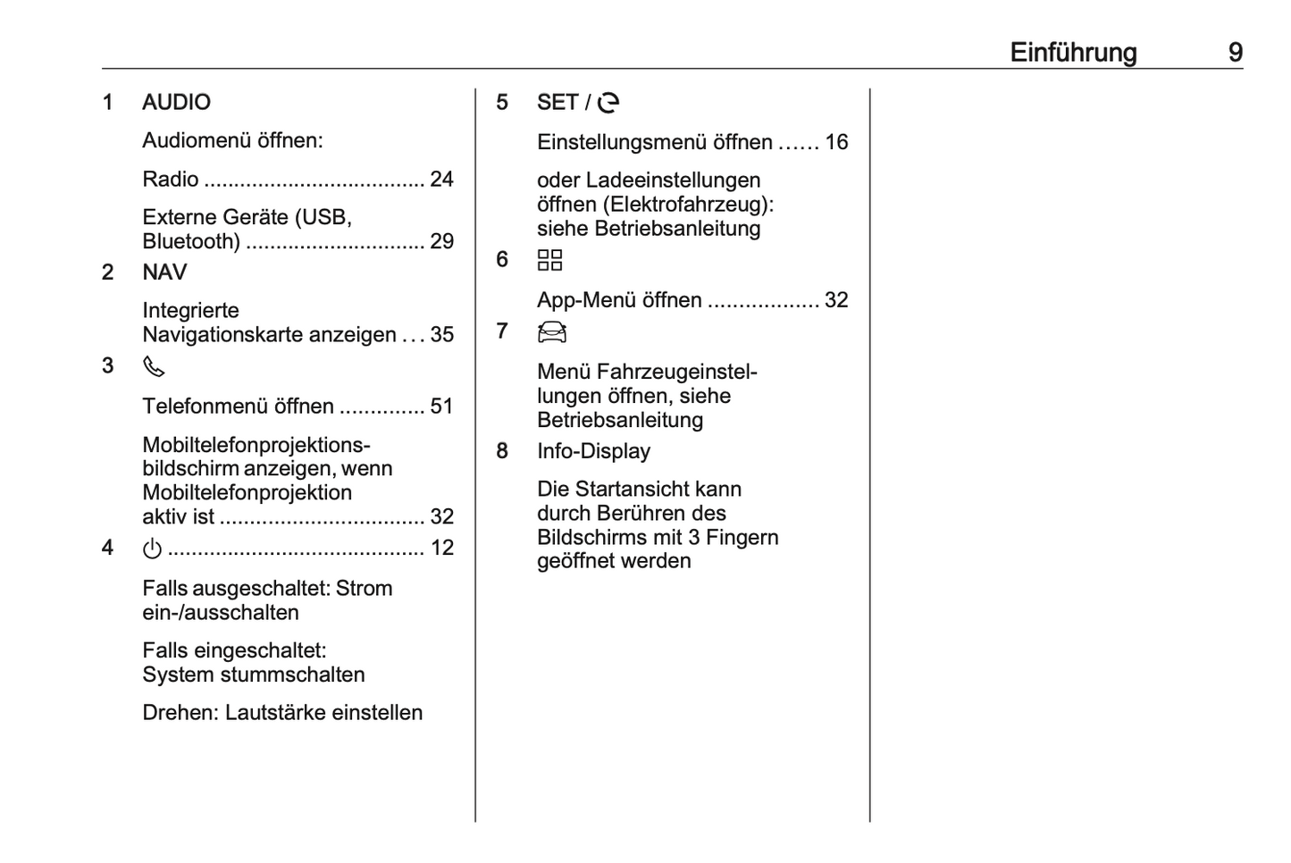 2021 Opel Corsa / Corsa-e Infotainment Manual German