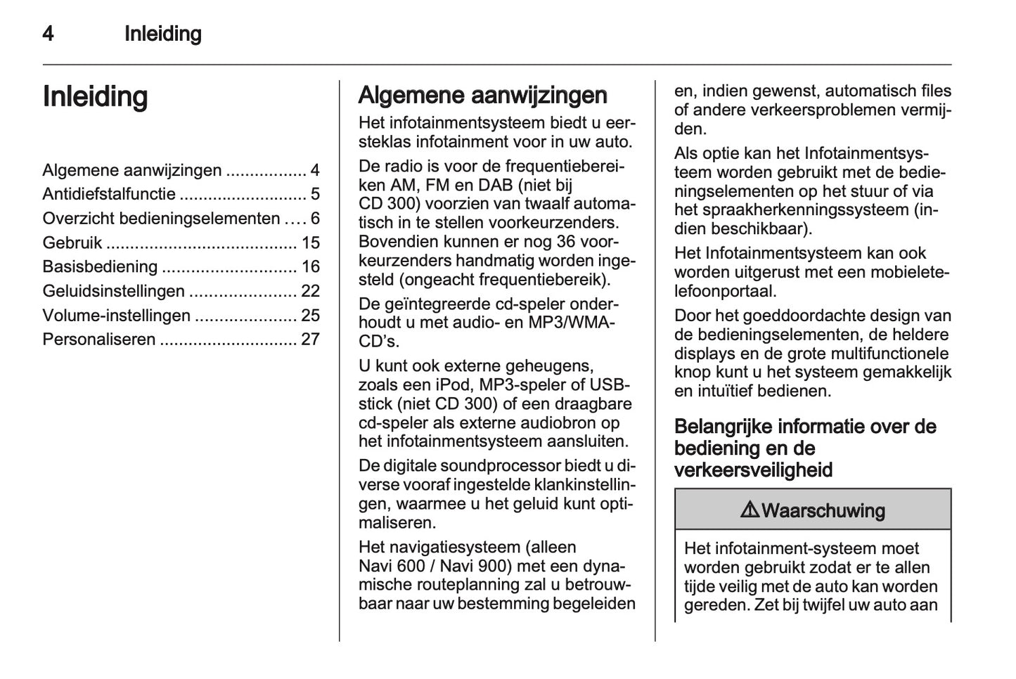 2012 Opel Meriva Infotainment Manual | Dutch