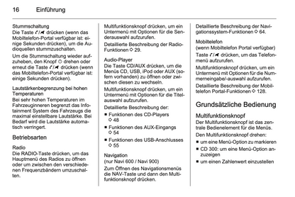 2012 Opel Zafira Tourer Infotainment-Handbuch | Deutsch